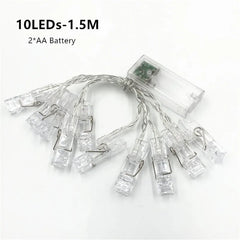 LED Photo Clip String Lights — 6m, 40 Clips