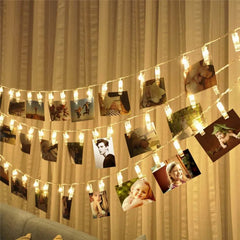 LED Photo Clip String Lights — 6m, 40 Clips