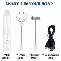 Electric Milk Frother — USB-C, 3 Speed