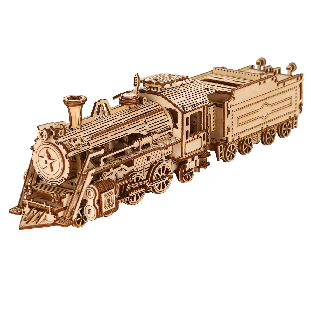 Locomotive 3D Wooden Puzzle — DIY Model Kit