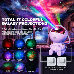 Astronaut Galaxy Projector — Star & Nebula Night Light