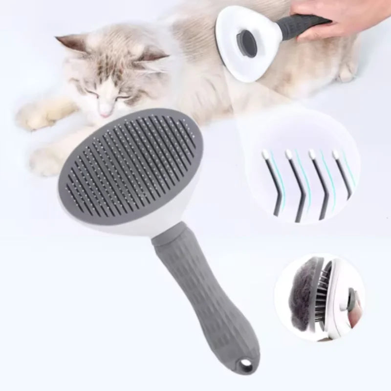 Self-Cleaning Pet Slicker Brush