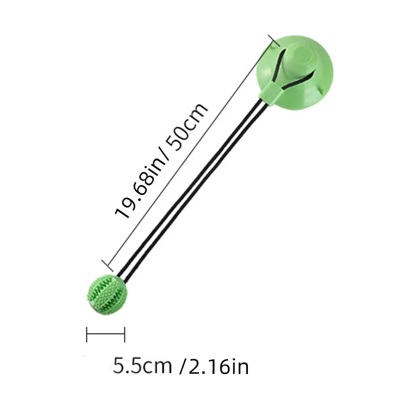 Interactive Dog Treat Toy — Suction Cup & Squeaker