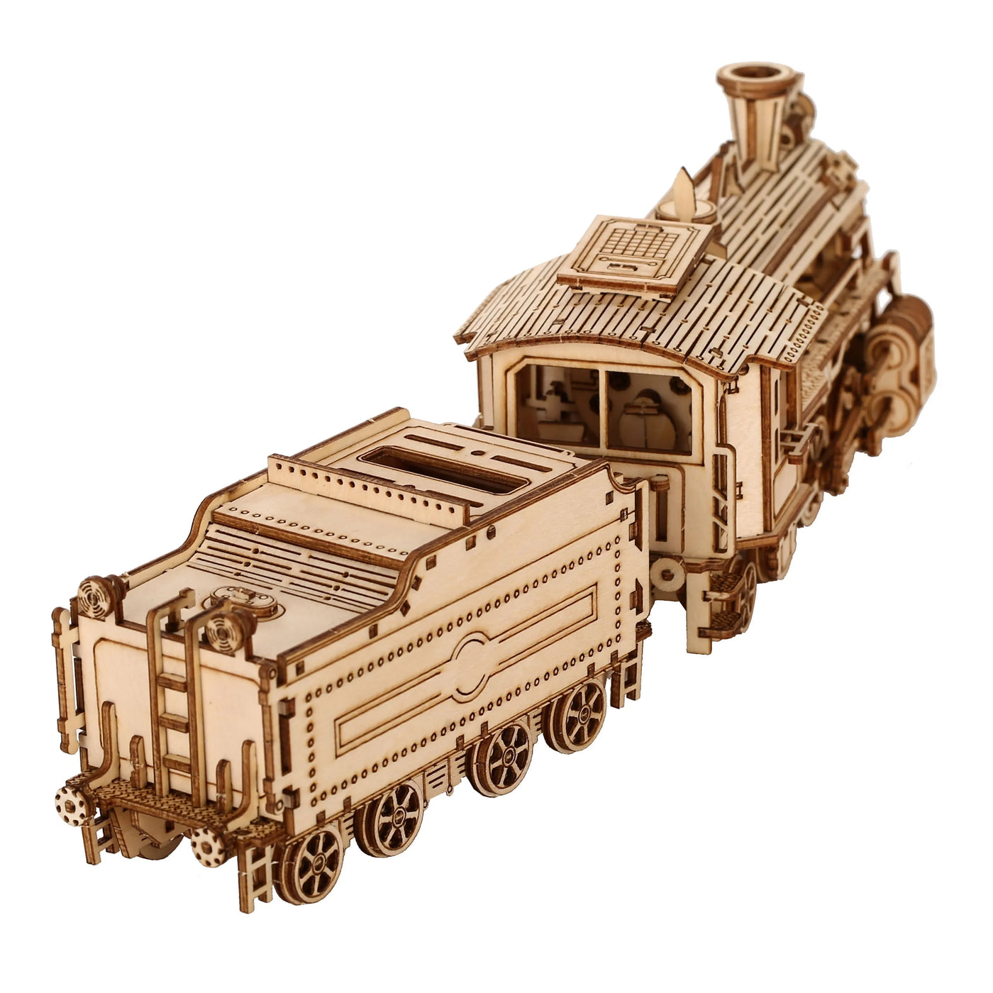 Locomotive 3D Wooden Puzzle — DIY Model Kit