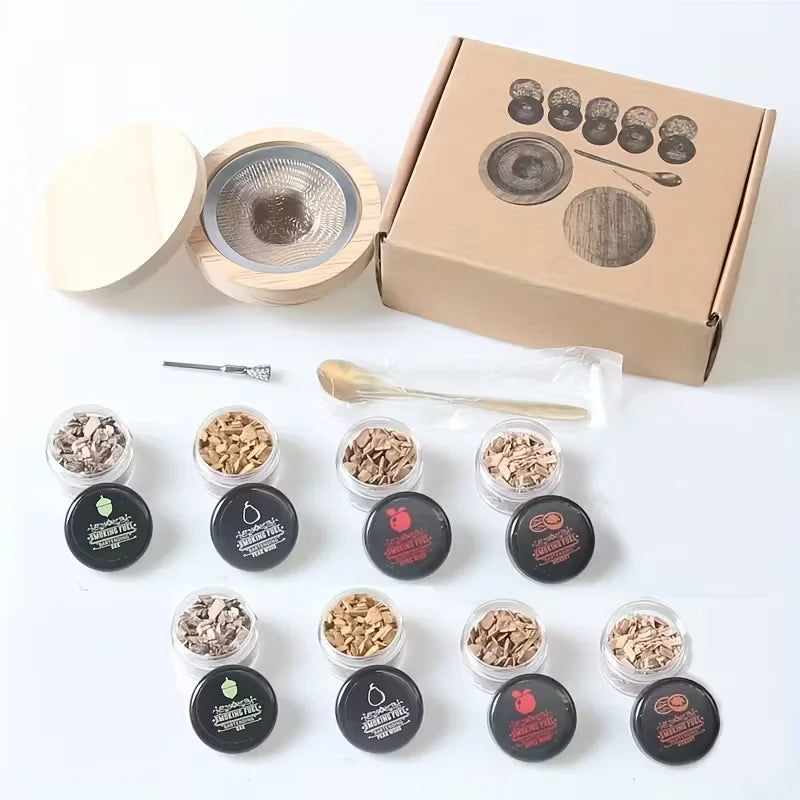 Cocktail & Whisky Smoker Kit — Wooden, 8 Piece