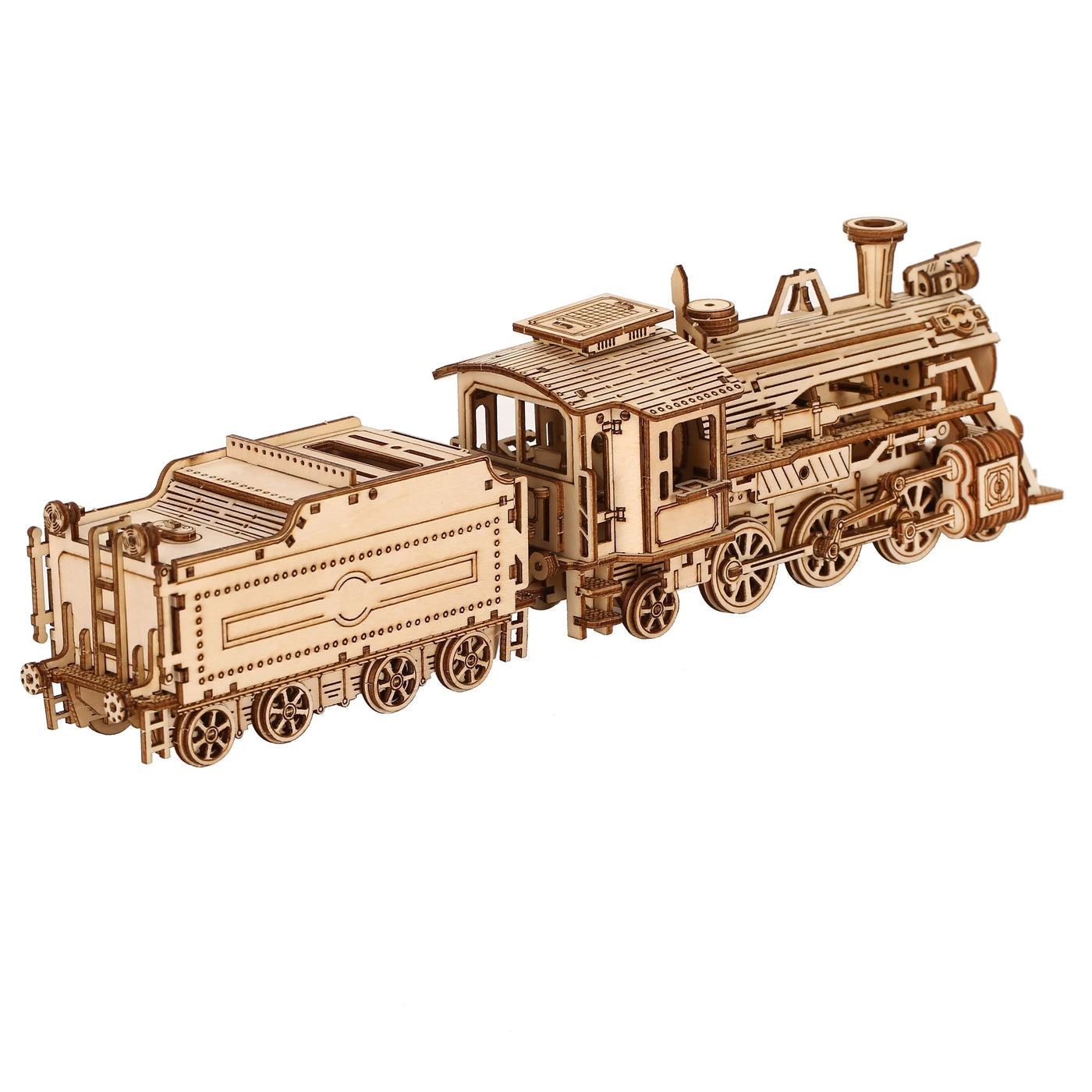 Locomotive 3D Wooden Puzzle — DIY Model Kit