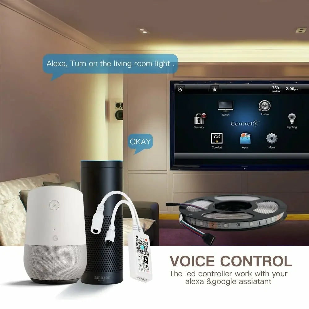 Smart LED Colour Strip Lights — App & Music Sync