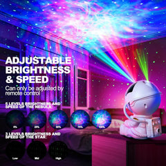 Astronaut Galaxy Projector — Star & Nebula Night Light