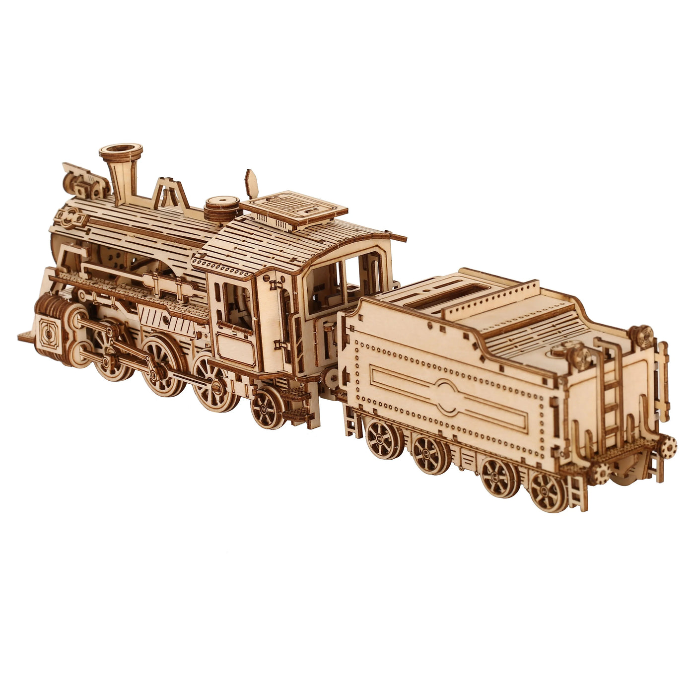 Locomotive 3D Wooden Puzzle — DIY Model Kit