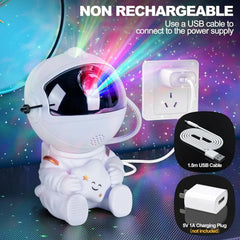 Astronaut Galaxy Projector — Star & Nebula Night Light